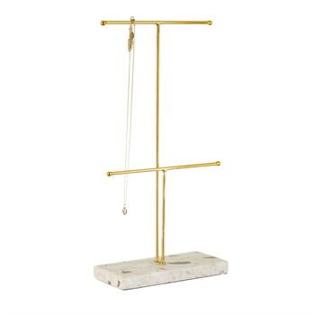Terrazzo And Gold Tone Double Jewellery Stand, 2 of 4
