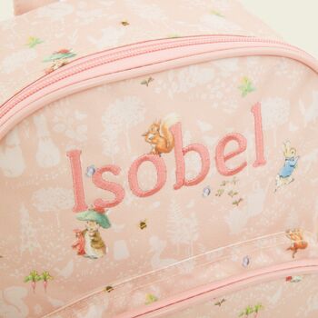 Personalised Pink Flopsy Bunny Mini Backpack, 2 of 5