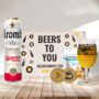Personalised Budvar And Krombacher Lager Craft Beer Gift Set With Glass, thumbnail 1 of 7
