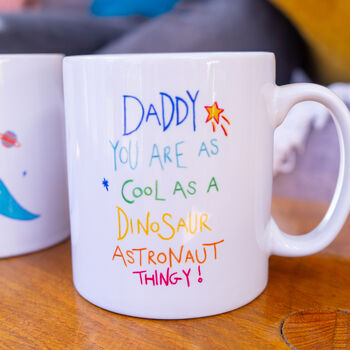 Dinosaur Daddy Astronaut Mug, 3 of 5