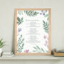 Personalised Use Your Own Poem Floral Poem Print, thumbnail 1 of 12