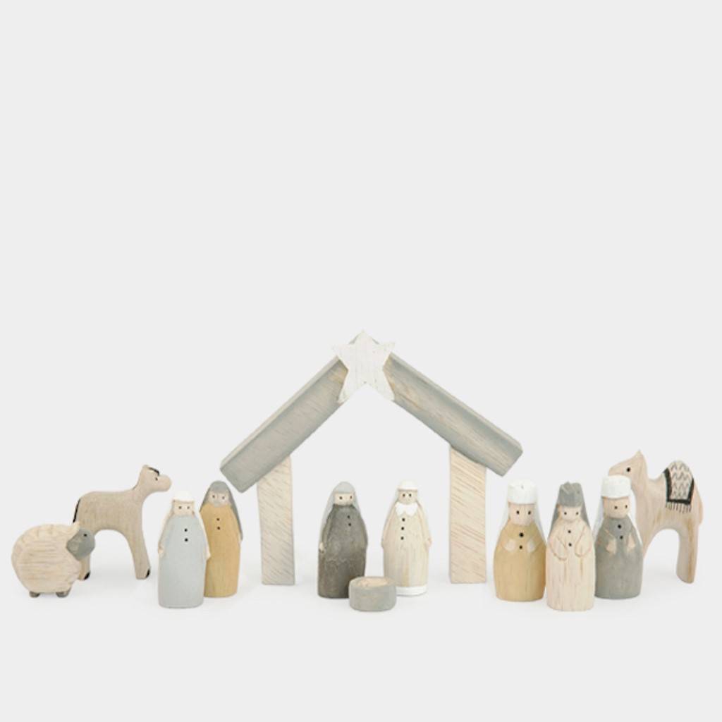 Wooden Nativity Set In Gift Box, 1 of 3