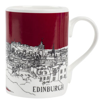 Edinburgh Calton Hill Mug Red, 3 of 4