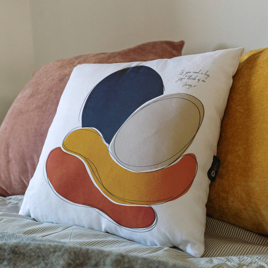Personalised Abstract Hug Cushion, 1 of 4