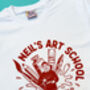 'As Seen On Tv' Neil's Art School Screen Printed T Shirt, thumbnail 1 of 3