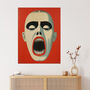 Nightmare Gothic Horror Red Monochrome Wall Art Print, thumbnail 1 of 6