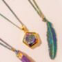 Rainbow Pentalpha Quartz Crystal Necklace, thumbnail 2 of 3
