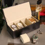 Dad's Personalised Black Honeycomb Watch Box, thumbnail 3 of 10