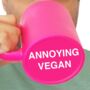 Colourful Neon Mug With Secret Vegan Message, thumbnail 2 of 12