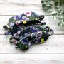 Pansy Floral Silk Eye Mask And Scrunchie Gift Set, thumbnail 2 of 4