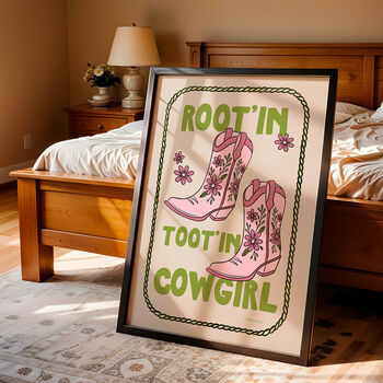 Root'in Toot'in Cowgirl Print, 2 of 8