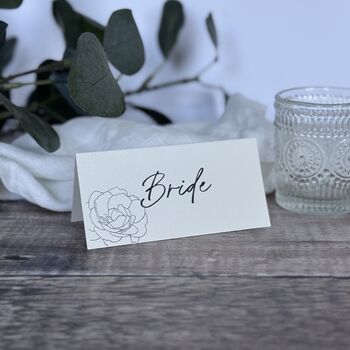 Wedding Table Personalised Guests Place Card Real Metallic Foil, 7 of 9
