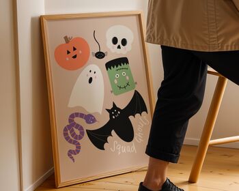 Squad Ghouls Halloween Art Print, 4 of 12
