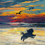 Shih Tzu Limited Edition Beach Sunset Gift Print, thumbnail 7 of 8