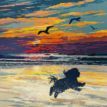 Shih Tzu Limited Edition Beach Sunset Gift Print, 7 of 8