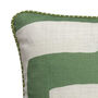 Cora Abstract White Piped Linen Cushion, thumbnail 6 of 7