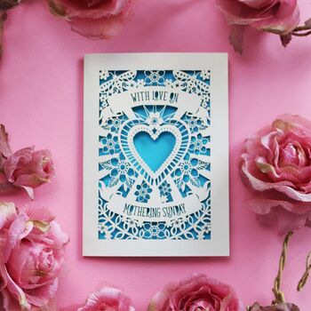 With Love On Mothering Sunday Papercut Card, 5 of 6