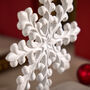 White Snowflake Christmas Stocking Holder, thumbnail 4 of 6