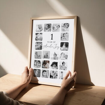 Personalised Baby’s First Year Photo Collage Print, 3 of 8