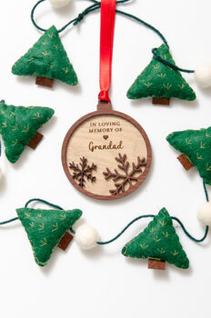 Personalised In Loving Memory Christmas Bauble Decoation, 8 of 11