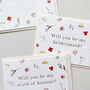 Anna Floral Bridesmaid Card, thumbnail 2 of 2