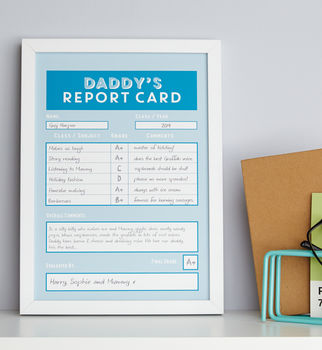 Personalised Daddy / Dad Report Card, 6 of 7
