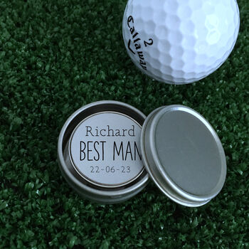 Personalised Best Man Golf Ball Marker, 2 of 4