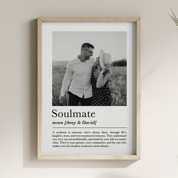 Personalised Soulmate Print, Gift For Couple, 4 of 6