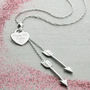 Personalised Sterling Silver Double Arrow Necklace, thumbnail 1 of 6
