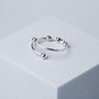 Sterling Silver Sliding Bead Adjustable Ring, thumbnail 3 of 6