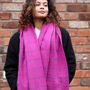 Pink Super Soft Check Scarf, thumbnail 3 of 3