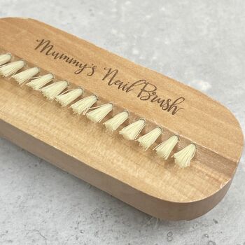 Personalised Wooden Nail Brush, 2 of 3