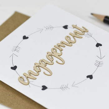 Engagement Wooden Words Card, 2 of 3
