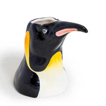 Hand Painted Ceramic Penguin Head Storage Vase, 3 of 5
