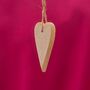 Glittered Wooden Heart Hanging Decoration, thumbnail 2 of 2