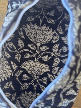 Block Print Washbag, Make Up Pouch, Travel Kit, 3 of 12
