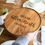 Personalised Wedding Or Anniversary Serving Board Acacia Wood Gift, thumbnail 2 of 5