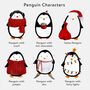 Personalised Penguin Ceramic Round Christmas Decoration, thumbnail 6 of 9
