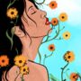 Soak Up The Vibes Floral Illustrated Art | Wall Print, thumbnail 2 of 4