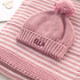 Personalised Big Bobble Knitted Baby Hat, thumbnail 3 of 12