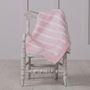 Personalised Striped Pink Baby Blanket, thumbnail 1 of 6