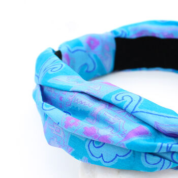 Recycled Silk Sari Print Ladies Headband, 8 of 9