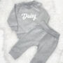 Baby And Kids Personalised Sweatshirt Jogger Set, thumbnail 7 of 7