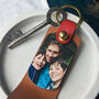 Personalised Photo Leather Keyring For Dad, thumbnail 3 of 4
