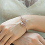 Rhodium, Gold Or Rose Gold Plated Deco Style Bracelet, thumbnail 11 of 12