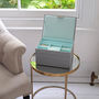 Dove Grey With Mint Classic Jewellery Box, thumbnail 1 of 8