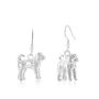 Sterling Silver Labradoodle 3D Earrings, thumbnail 4 of 7