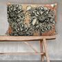 Large Coral Poppy Velvet Cushion, thumbnail 1 of 6