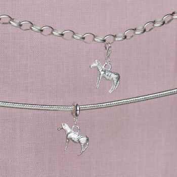 Zebra Charm Sterling Silver, 2 of 8