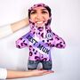 Best Mum Animal Print Hoodie Personalised Mini Me® Doll Mothers Day Gift, thumbnail 1 of 5